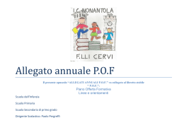 Allegato annuale POF - Comune di Nonantola