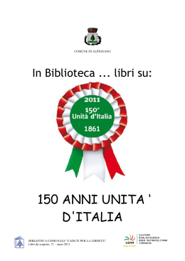 150 anni unità d`Italia - Biblioteca di Alpignano