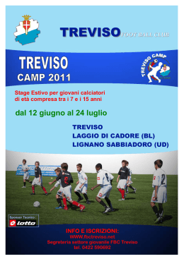 Brochure Treviso Camp 2011