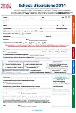 Scheda d`iscriz ione 201 4