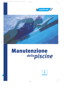 Segui manutenzione della piscina