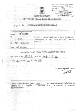 Page 1 Page 2 IL DIRIGENTE `Vista la delibe&iuml;azione 11. &eacute; 95 del D