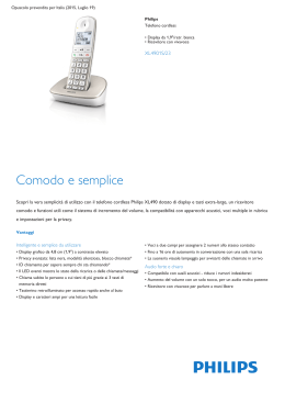 Product Leaflet: Telefono cordless con display da 1,9