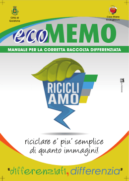 Manuale per la corretta Raccolta differenziata