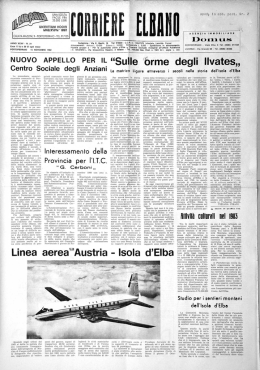 Page 1 Esce Il 15 o So di ogni mese PORTOFERRAIO IlNEIDIllEIlNl