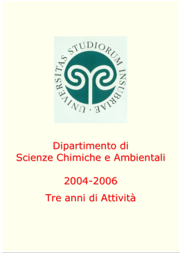 Dipartimento di Scienze Chimiche e Ambientali 2004