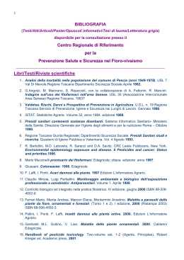 Bibliografia - Azienda USL 3 Pistoia