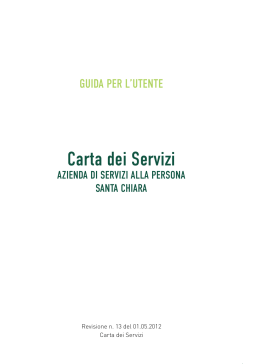 Carta dei Servizi - Fondazione Santa Chiara