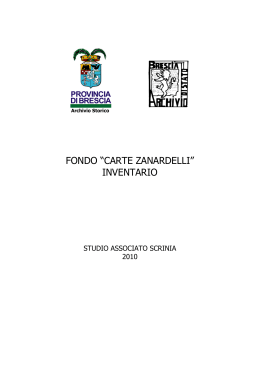 fondo “carte zanardelli” inventario
