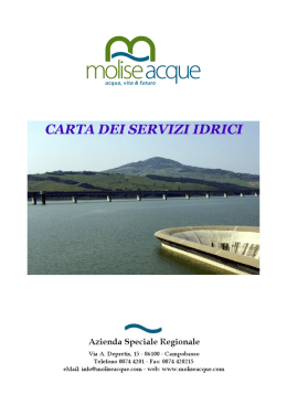 carta dei servizi idrici - Azienda Speciale Regionale Molise Acque