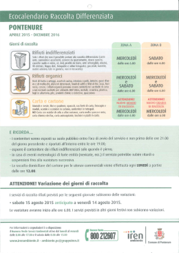 Eco calendario 2015 - Comune di Pontenure