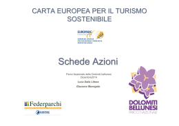 Schede Azioni - Parco Nazionale Dolomiti Bellunesi