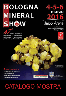Catalogo 2016 - Bologna Mineral Show