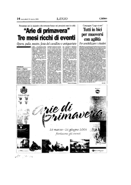 21 marzo 2001 - Rassegna Stampa