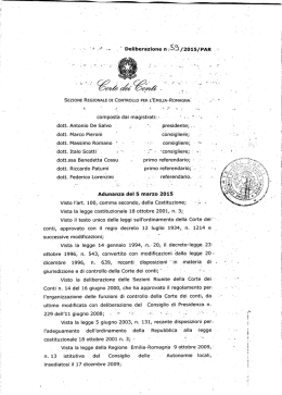 Deliberazione n. 59/2015/PAR