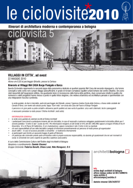 invito ciclovisita 5 pdf - Ordine degli architetti di Bologna