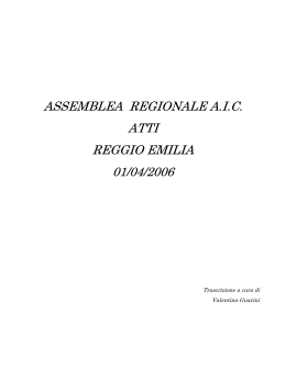 Atti Assemblea Regionale 2006 - Associazione Italiana Celiachia