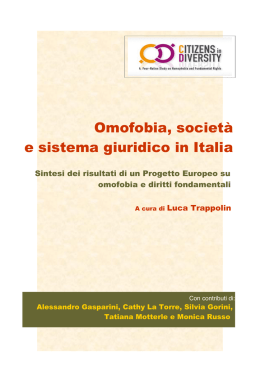 Omofobia, società e sistema giuridico in Italia