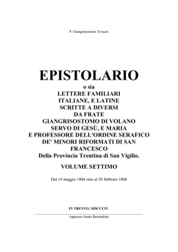 Tovazzi epistolario 7 - Provincia Tridentina