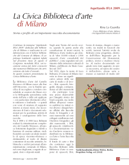 La Civica Biblioteca d`arte di Milano
