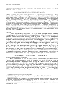 L`ammirazione dei Serassi per gli Antegnati di Brescia