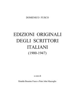 Edizioni originali degli scrittori