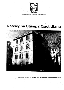 Rassegna Stàmp - AIA - Associazione Italiana Allevatori