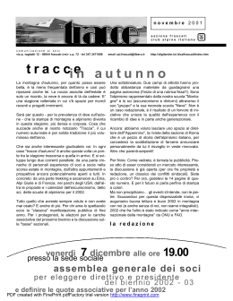 novembre 2001 - CAI - SEZIONE di FRASCATI