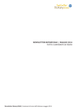 stampa tutti i contenuti di testo di questo numero della newsletter