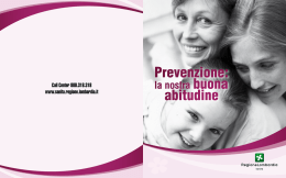 Opuscolo: "Carcinoma della cervice uterina: attacchiamolo da pi&ugrave;
