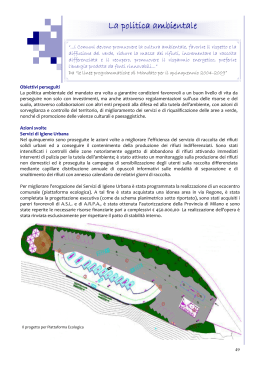 La politica ambientale La politica ambientale