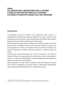 Italia LE AZIONI DEL MINISTERO DEL LAVORO E DELLE