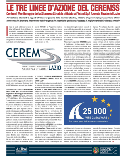 le tre linee d`azione del ceremss