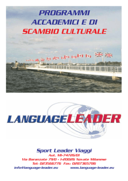 Scarica la brochure dei programmi accademici