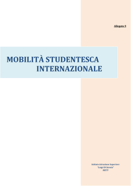 mobilit&agrave; studentesca internazionale
