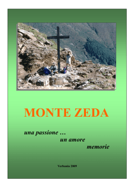 Monte Zeda una passione... un amore memorie
