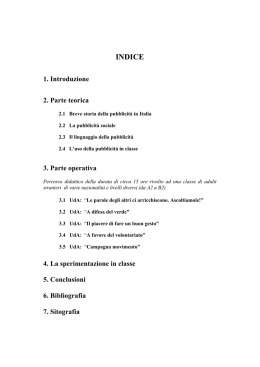 INDICE - Universit&agrave; Ca` Foscari di Venezia