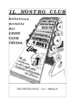 Notiziario n&deg; 4 - Gennaio 1987