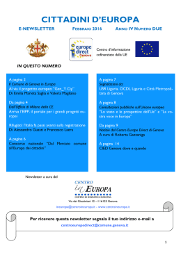 Newsletter febbraio 2016