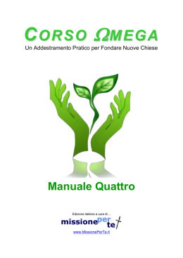 Manuale Quattro - Missione per te
