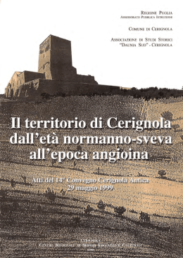 Il territorio di Cerignola dall`et&agrave; normanno