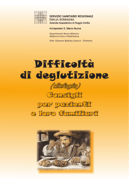 Difficoltà di deglutizione - Azienda Ospedaliera di Reggio Emilia