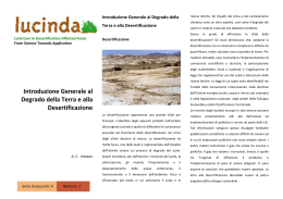 Introduzione Generale al Degrado della Terra e alla Desertificazione