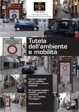 L`opuscolo su tutela ambiente e mobilit&agrave;