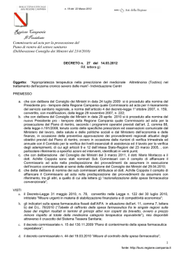 Decreto n. 27 del 14.03.2012
