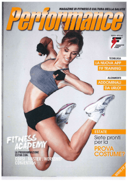 Page 1 MAGAZINE DI FITNESS E CUL TURA DELLA SAL UTE &iuml;