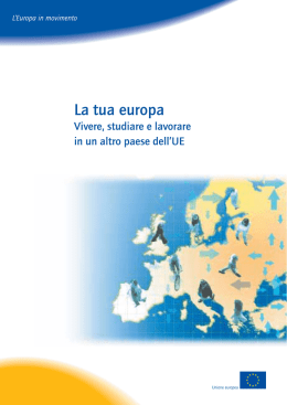 Vivere, studiare e lavorare in un altro paese dell`UE