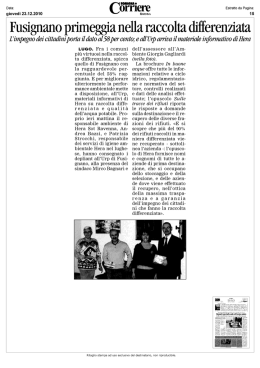 RASSEGNA STAMPA