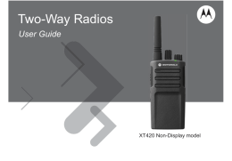 XT420 User Guide [P/N # 68012009003] Rev-A.