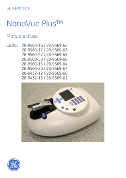 NanoVue Plus - GE Healthcare Life Sciences